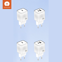 Pengisi Daya Rumah Universal Ramah Lingkungan WUW PD20W GaN Mini Ukuran Kecil Tipe-C Tunggal Pengisian Cepat Menerima OEM Pengisi Daya USB-C PD