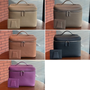 Bolsa Organizadora de Maquillaje de <span class=keywords><strong>Viaje</strong></span> de Cuero de Lujo Personalizada con Espejo, Divisor y Compartimento para Lápiz Labial, Portátil para Mujer - Product Image 6