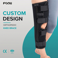 Attelle de Genou Respirante Portable pour Rééducation Orthopédique, Immobilisateur de Genou, Attelle de Ligament, Immobilisateur de Genou