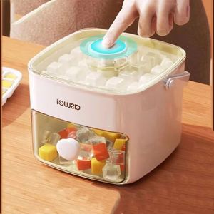 Food Grade Home Refrigerator Press Ice Compartment <b>Storage</b> Ice <b>Cube</b> Mold Tray Box Making Ice Ball Molds - Product Image 5