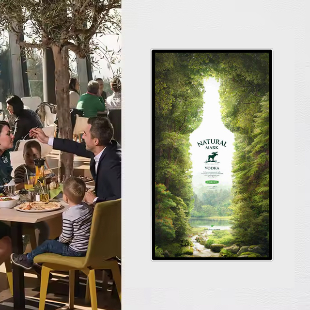 Wall Mounted Touch Screen Wifi Digital Picture Frame 65 Inch Indoor LCD Advertising Display