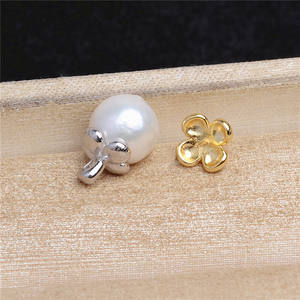 S925 Sterling Silver DIY Pendant Empty Holder for Women Delicate <b>Concealer</b> Wrapped Pearl Accessory Size 10-14 25mm Bead Size - Product Image 2