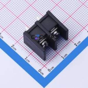 MX35C-8.25-02P-BK01-Cu-S-A Barrier Terminal Block Through hole,P=8.25mm Connector Two Sides 8.25mm 1x2P Straight Pin - Product Image 1