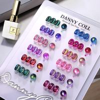 ZRKGEL Meilleure Vente Kit de 12 Gels Ongles Effet Œil de Chat Aurore, Fournisseurs d'Ongles Très Demandés, Kit de Vernis Gel Magnétique Sans HEMA TPO en Gros