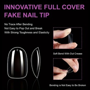 550 Uds puntas <span class=keywords><strong>de</strong></span> uñas <span class=keywords><strong>de</strong></span> <span class=keywords><strong>Gel</strong></span> suave <span class=keywords><strong>de</strong></span> longitud media transparente uñas postizas <span class=keywords><strong>de</strong></span> Ballet ovaladas <span class=keywords><strong>de</strong></span> almendra transparente - Product Image 4