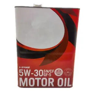 Toyota 5W30 Fully Synthetic Engine Oil 4L Iron Bucket Lubricant for Automotive Use