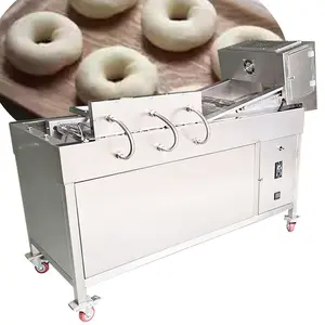 Automatic food frying continuous frier machine potato chips donut electric deep fryer alkali Sugar water Boil the bagel dough