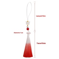 Accessoires ethniques chinois anciens : Pendentif, Pompon brodé en PVC, Boucles d'oreilles pendantes, Sac éventail papillon dégradé, Résistant à l'eau