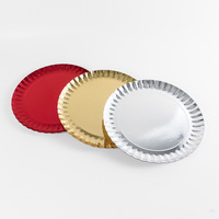 Assiettes jetables en carton gris épais de la série Laser Gold pour barbecue moyen-oriental, style moderne minimaliste, origine Zhejiang