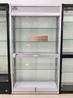 Vitrine de présentation en verre avec cadre en aluminium, verrouillable, étagères en verre réglables, pour magasin de détail - Vente en gros usine