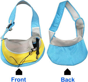 Muestra gratis de viaje al aire libre transpirable malla ajustable manos libres suave mascota pequeño perro gato Sling Front Carrier hombro bolso de mano - Product Image 2