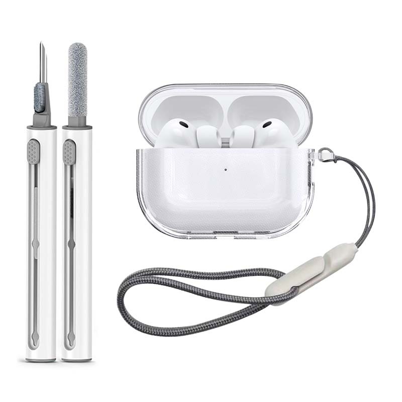 Transparent + lanière + stylo de nettoyage