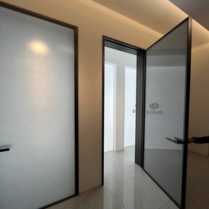 <span class=keywords><strong>Porte</strong></span> <span class=keywords><strong>intérieure</strong></span> en verre artistique avec cadre en alliage d'aluminium, <span class=keywords><strong>porte</strong></span> <span class=keywords><strong>de</strong></span> luxe insonorisée pour villa et hôtel avec motif personnalisé et cadre étroit - Product Image 2