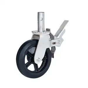 Rodízio para Andaime 4 polegadas 5 polegadas 6 polegadas 8 polegadas Rodízio de Borracha PU <span class=keywords><strong>Nylon</strong></span> Rodízios de Andaime de <span class=keywords><strong>12</strong></span> polegadas e Rodas para Andaime - Product Image 1