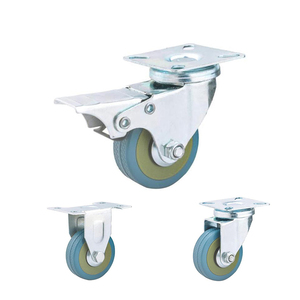 Rueda Giratoria de 3 Pulgadas <span class=keywords><strong>con</strong></span> <span class=keywords><strong>Base</strong></span> de Acero, Capacidad de Carga de 55 kg, Hecha de Goma para Uso Industrial - Product Image 3