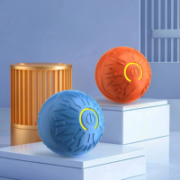 Juguete Inteligente para Gatos, Pelota Interactiva con Rotación Automática, Recargable por USB, con Luces LED y Sensor de Obstáculos, de TPE, para Gatos y Perros, para Interiores