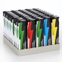 Vente en gros briquet coupe-vent jetable en plastique rechargeable 50 pièces par boîte