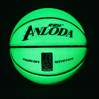 Ballon de basketball taille 7 en PU avec design holographique réfléchissant, durable, résistant à l'eau, pour l'entraînement, ballon lumineux de nuit