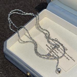 Collar con Colgante de Luna Súper Hada de Plata Pura S925, Diseño de Lujo, Cadena de Clavícula de Hada Ligera, Perla en Forma de Media Luna - Product Image 5