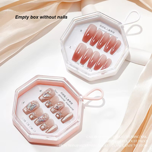 Nouvelle Boîte d'Emballage Vide pour Faux Ongles Personnalisée, Boîte de <span class=keywords><strong>Rangement</strong></span> et de Présentation pour Cartes à Ongles, Boîtes à Ongles pour Faux Ongles à Presser - Product Image 1