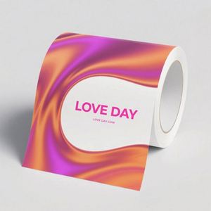 Logo <b>Sticker</b> Custom, Custom Printed Roll Plastic Waterproof Synthetic Paper Adhesive <b>Vinyl</b> PVC Round Circle Brand Logo <b>Sticker</b> - Product Image 5