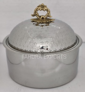 Cazuela de metal de diseño clásico, olla con tapa martillada y tamaño personalizado para vajilla, precio bajo - Product Image 6