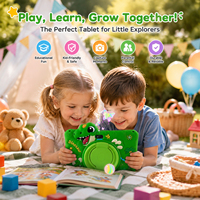 Tablet Anak Dinosaur 7-Inci Kapasitif MTK Quad Core 3GB RAM 32GB Penyimpanan Aplikasi Edukasi Terpasang Android 10 Tablet WiFi