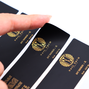 カスタムロゴ高級リサイクルマット金箔ステッカー包装 & 印刷カスタマイズされたラベル印刷製品 - Product Image 2