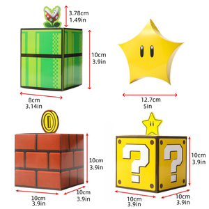 Party Decorations Green Pipe Star <strong>Box</strong> Mario Game Theme Party <strong>Gift</strong> <strong>Box</strong> Yellow-<strong>Brown</strong> Block Prop Decorative Accessories Candy <strong>Box</strong> - Product Image 3
