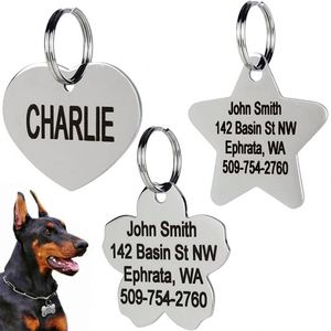 Étiquettes métalliques en acier inoxydable pour chiens, personnalisables, vierges, double face, pour identification d'animaux, médailles nominatives pour chiens - Product Image 2