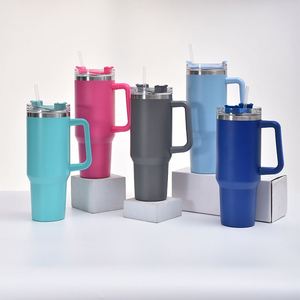 W73 Factory <b>40oz</b> Stainless Steel Vacuum Insulated Travel <b>Tumbler</b> Custom Logo Lid <b>Handle</b> BPA Free 6-12 Hours Thermal Water - Product Image 1