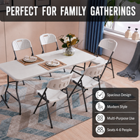 Vente directe usine – Table pliante moderne et minimaliste en plastique, banc long en PEHD moulé par soufflage, mobilier d'extérieur pour la rue