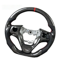 Volant sport en fibre de carbone forgée rouge, personnalisé et fait main, pour Camry Corolla Avalon 8ème génération 2018-2023