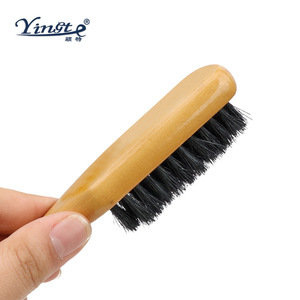 Cepillo para zapatos Yinste de madera maciza con cerdas de cerdo y mango para la eliminación de manchas y limpieza - Product Image 3