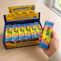 Jouet à presser en PU souple à montée lente, jouet sensoriel doux, cadeau d'Halloween, couleurs de dessins animés assorties