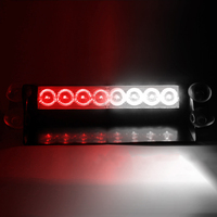 Barra de Luces de Emergencia LED de 8 LED para Tablero, Luces Estroboscópicas de Seguridad Intermitentes de Advertencia de Peligro, 12V, Bombilla Trasera para Parabrisas con Ventosa de Vacío