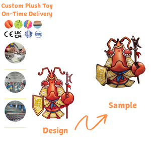 <span class=keywords><strong>Peluche</strong></span> Homard Personnalisée pour Enfants – Jouet en <span class=keywords><strong>Peluche</strong></span> Imprimé sur Mesure – Fabricant de Peluches Personnalisées - Product Image 1