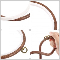 Cerceaux de broderie, point de croix, anneau, ensemble de cercles en bois imitant le cadre d'affichage