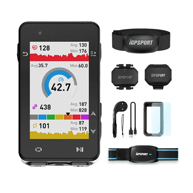 iGPSPORT BSC300 GPS Ciclocomputer Tachimetro senza fili BLE ANT+ Percorso Navigazione Ciclismo Contachilometri