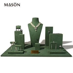 Винтажные зеленые подставки для ювелирных изделий Mason, витрины для украшений, шкафы для ювелирных изделий, набор для демонстрации ожерелий и браслетов, индивидуальный дизайн - Product Image 2