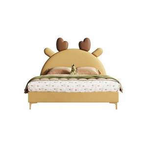 Cartoon Deer Kids <b>Bed</b> Creative Design 1.2m <b>Single</b> <b>Bed</b> <b>with</b> <b>Storage</b> Modern Minimalist for Boys Girls Teens - Product Image 6