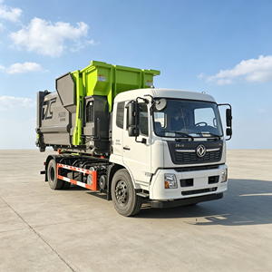 Camión de basura Dongfeng Kinland de 16 toneladas fabricado en China con sistema roll-off y contenedor compactador móvil para licitaciones. - Product Image 4