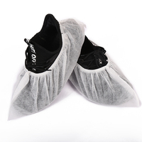 Couvre-chaussures jetables non tissés antidérapants blancs de haute qualité, semi-couvrants