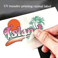 Impression de transfert d'étiquettes en cristal, boîte d'emballage transparente personnalisée, autocollant à motif, personnalisation privée