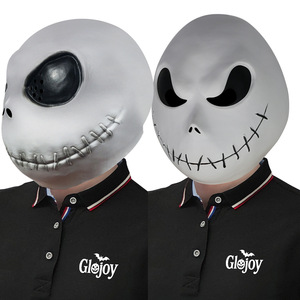 Maschera di Jack da '<span class=keywords><strong>Nightmare</strong></span> <span class=keywords><strong>Before</strong></span> <span class=keywords><strong>Christmas</strong></span>', Maschera in Latex a Forma di Scheletro per Feste di Halloween - Product Image 2