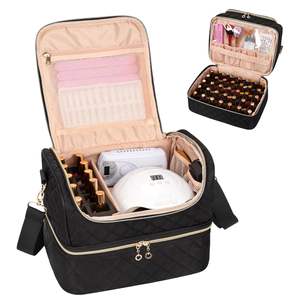 Trousse de toilette de voyage personnalisée pour femmes, échantillon gratuit, avec fermeture éclair, trousse de maquillage Oxford - Product Image 1