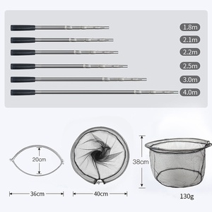 Nueva Red de Mano de Acero Inoxidable de 2.1 m, Red de Aterrizaje Plegable de Malla Pequeña, Herramientas <span class=keywords><strong>para</strong></span> <span class=keywords><strong>Atrapar</strong></span> Aves - Product Image 5