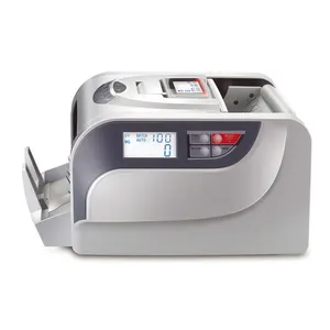 Mesin Pendeteksi Uang Palsu, EU-860T Pendeteksi UV + MG + Ukuran, Penghitung Uang, Tampilan LCD Ganda