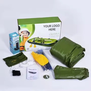 Kayak gonflable de qualité Explorer, robuste, en PVC écologique, avec pompe manuelle à double action, prêt pour lac, rivière, jardin, avec kit de réparation en 5 minutes - Product Image 3