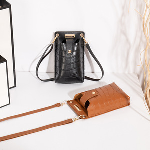 Fashion <strong>Bags</strong> Magnetic <strong>Phone</strong> Holder New <strong>Shoulder</strong> Strap Crossbody <strong>Bag</strong> Pu Leather Mini <strong>Mobile</strong> <strong>Phone</strong> <strong>Bag</strong> - Product Image 1